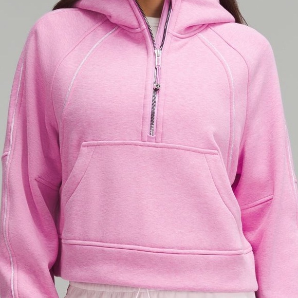 Lululemon PLUSH Scuba Oversized Half Zip Hoodie,so soft & warm, silver stitching - Picture 4 of 13